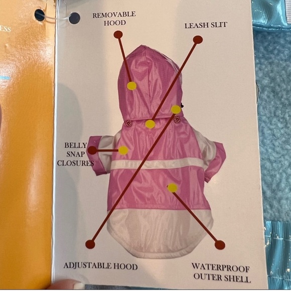 Pet Life DOG 🐩 Baby Blue PVC Waterproof Adjustable Pet Raincoat Size Medium NWT - Picture 4 of 15